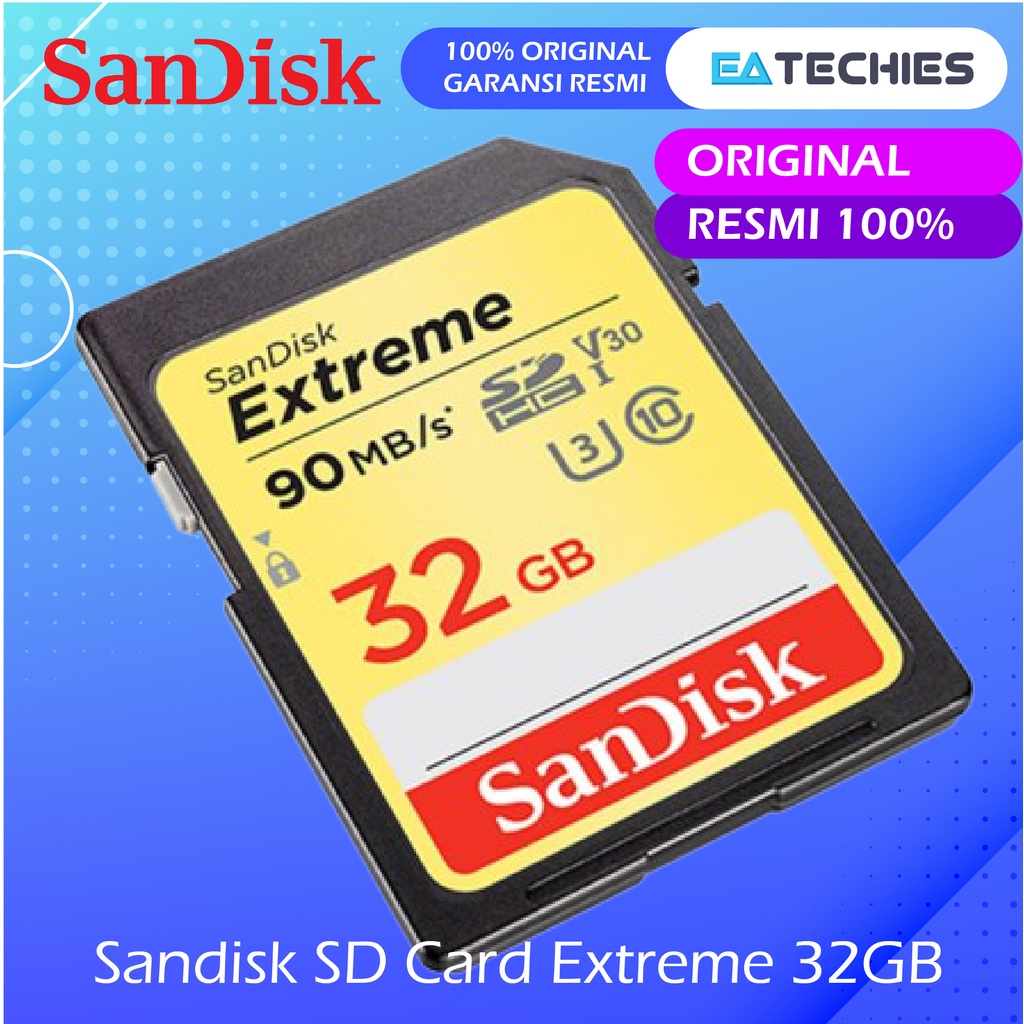 Sandisk Extreme SDHC 32gb 90mbps SD Card 32 GB