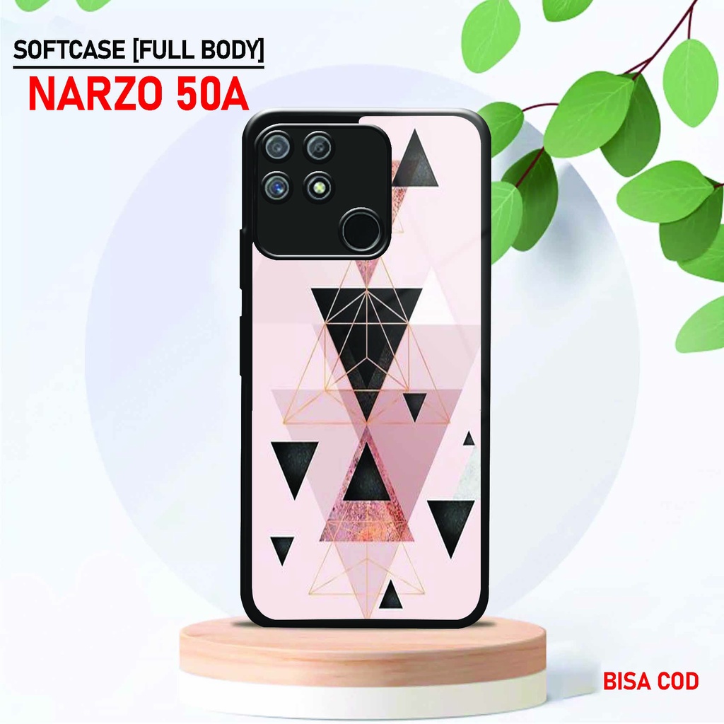 Softcase Kaca Kilau Realme Narzo 50A - ( SC 24 ) Case Full Body Realme Narzo 50A - Silikon Glossy Re