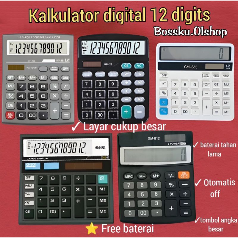 

Kalkulator/Calculator 12 Digit ⭐bossku⭐