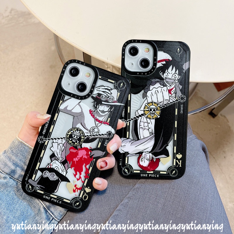 Soft Case TPU Motif Kartun Luffy One Piece Untuk IPhone 11 12 13 14 Pro MAX XR 7plus 7 8 6 6S 14 Plus X XS MAX 8plus SE 2020