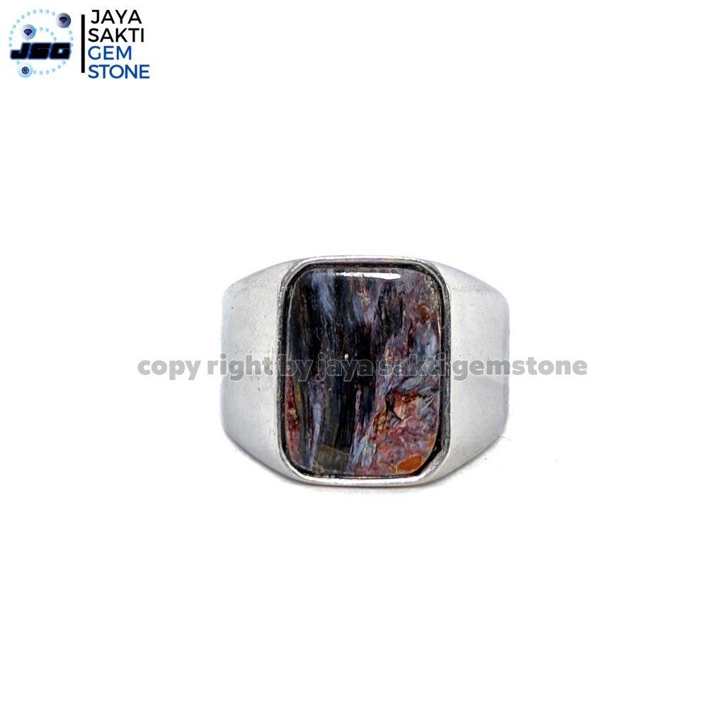 Natural Batu Permata Pietersite Minimalis Octagon PNB05