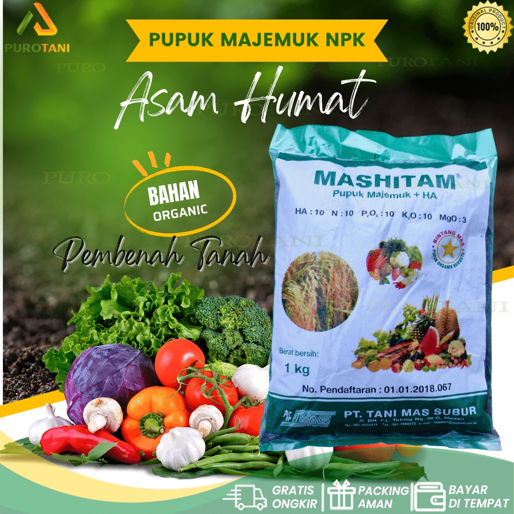 Pembenah Tanah Pupuk Asam Humat Mashitam Humic Acid MAS HITAM