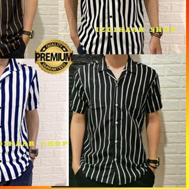 KEMEJA STRIPE PRIA MURAH / KEMEJA SALUR PRIA XXL