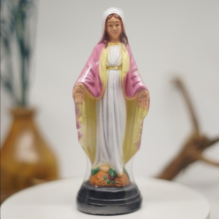 FLOWER GLASS DOME SPESIAL NATAL LED 12 X 22 CM BUNDA MARIA -TIPE 1