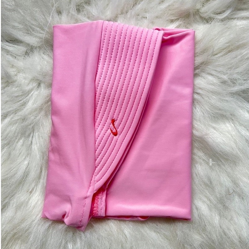 Bergo Hamidah ( ORI ) / Bergo Jersey Menutup Dada / Hijab Instan Jersey-Baby pink