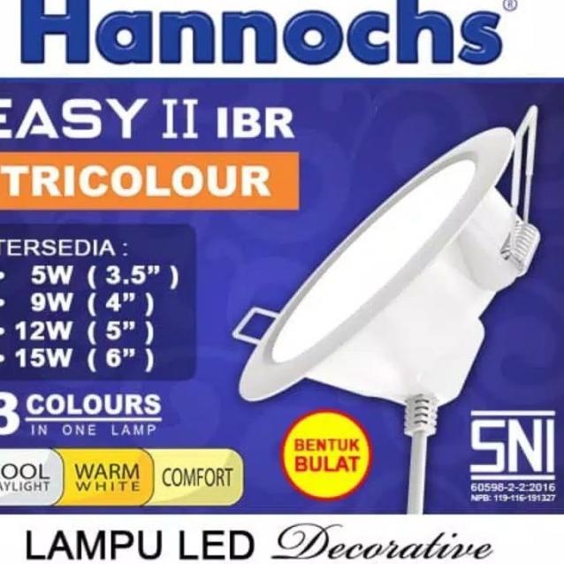 Jual Lampu 3 Warna Downlight LED EASY II Bulat Tricolour 5 Watt ...