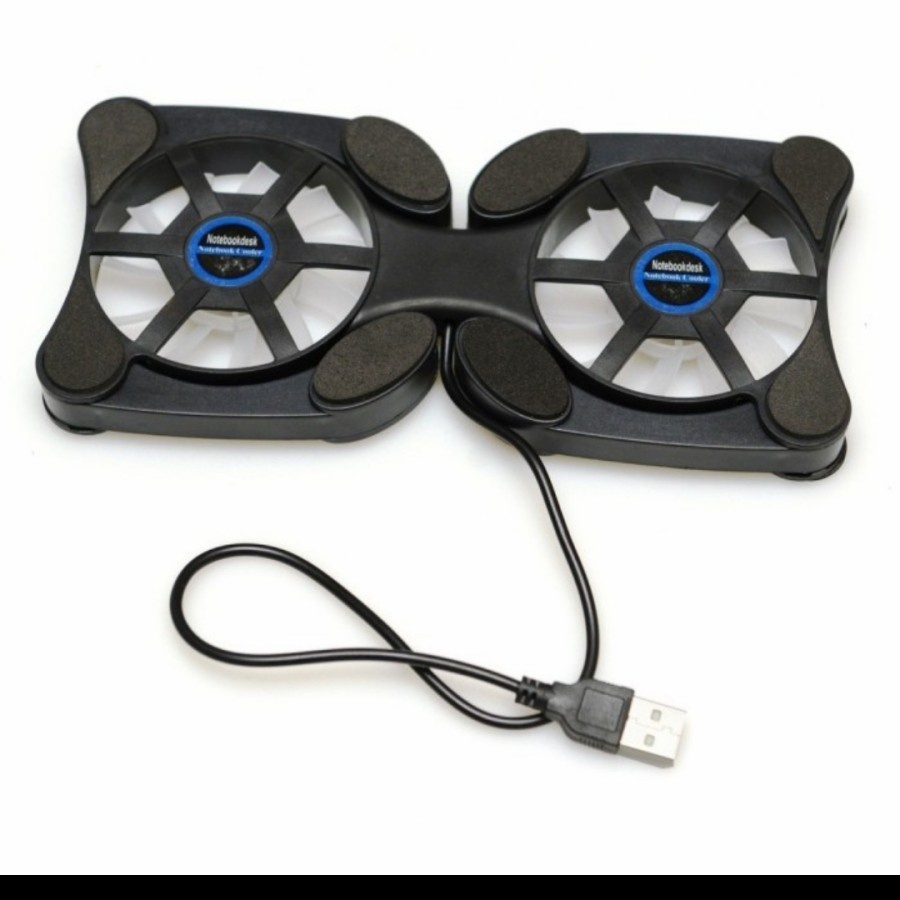Cooling Pad Kepiting Kipas Pendingin Laptop Fan Lipat Tatakan Netbook