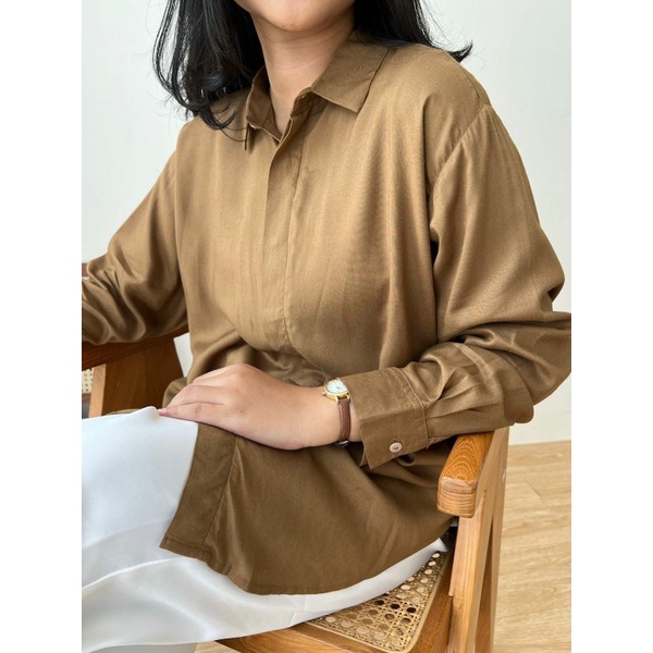 (MID YEAR SALE) Basic Oversized Shirt LD 100cm (READY STOCK)