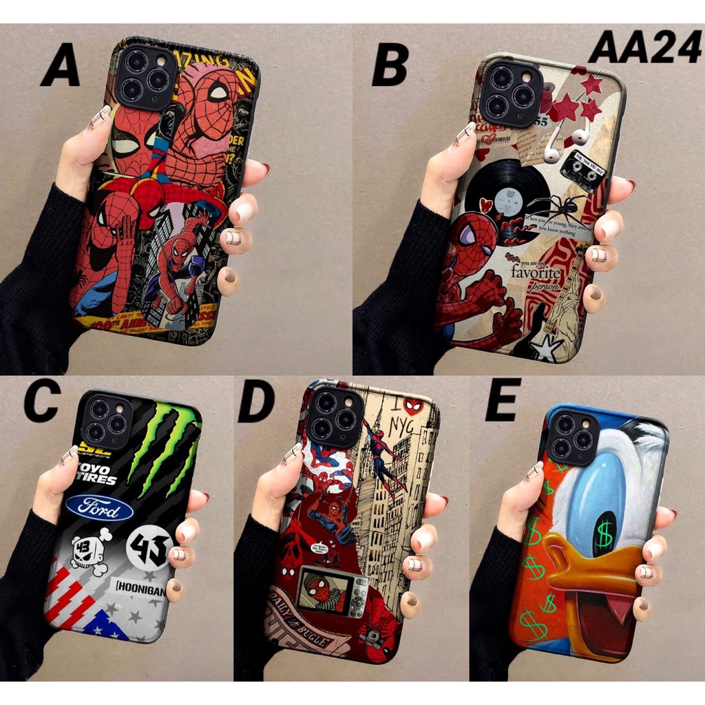 AA24 Baru Softcase Casing Spiderman for Samsung J1 Ace J2 Prime Grand Pro Core J3 2015 2016 J4 J4+ J5 J6 J6+ J7