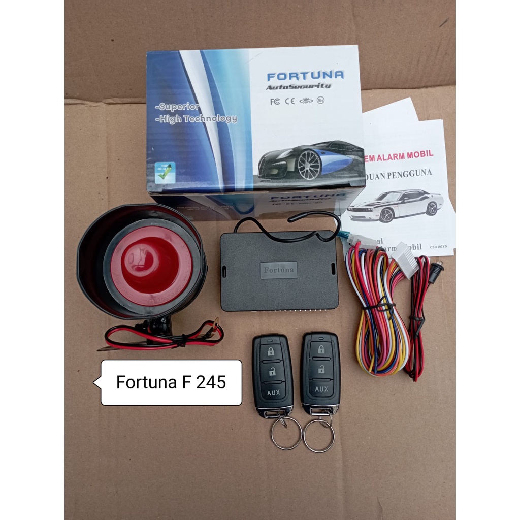 Alarm Mobil merk FORTUNA PREMIUM Remote Remot /Car Alarm FORTUNA System Kunci FORTUNA Model Tombol Universal Remot Alarm Mobil Berkualitas 1 Set ORI BAGUS