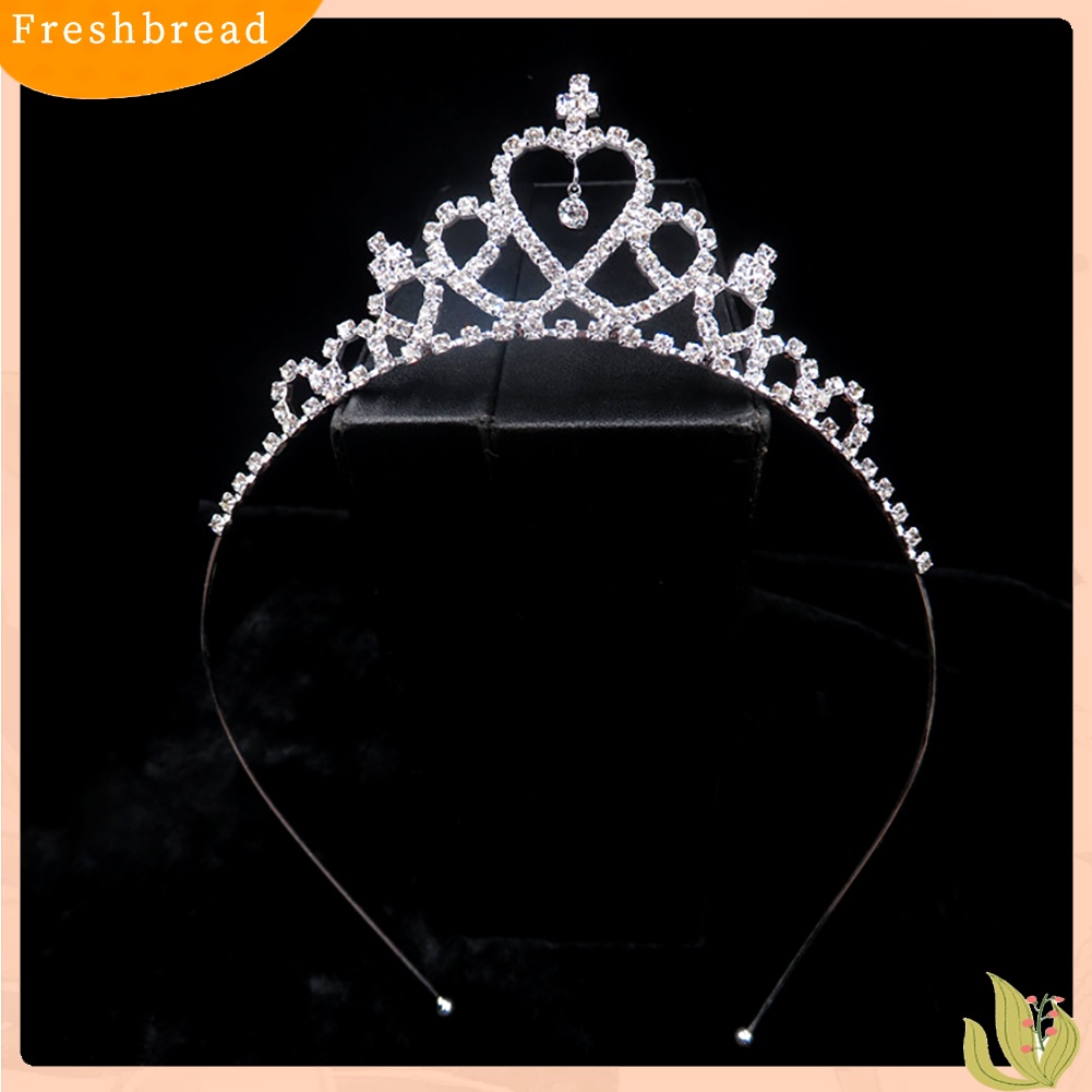 (Fresh) Tiara Mahkota Berlian Imitasi Elegan Ala Princess Untuk Wanita / Anak Perempuan / Pengantin