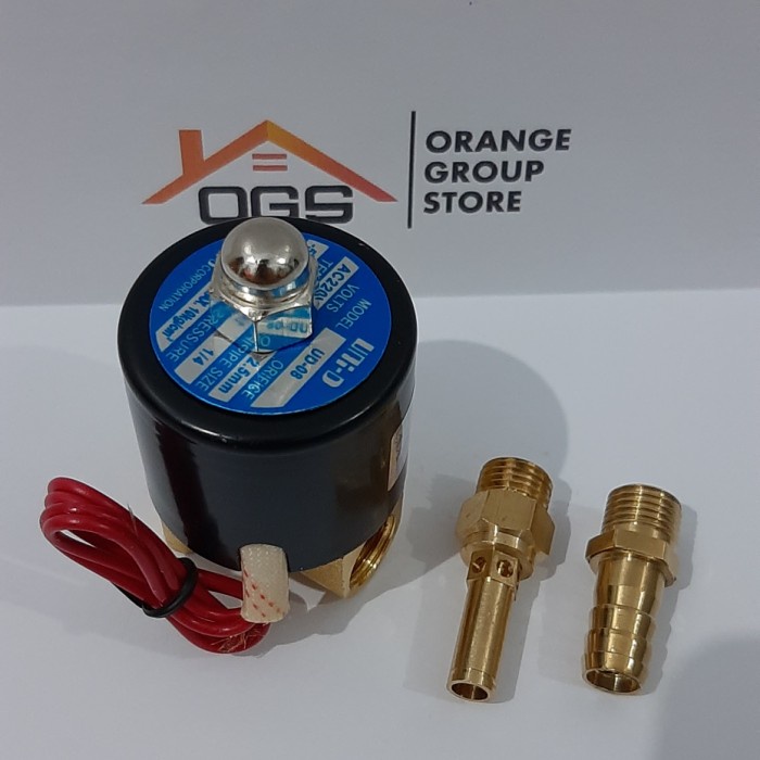 Pengering Baju Selenoid Valve 1/4 Gas Konversi Gas Dryer Laundry Set ( Nepel+Spuyer )