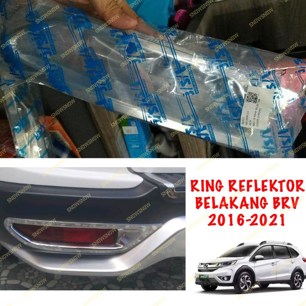 Reflektor Bumper Belakang BRV 2016 2021 Cover Chrome