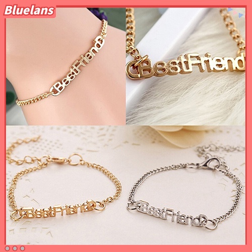 Perhiasan Gelang Rantai Fashion Unisex: Dengan Huruf-huruf Persahabatan Untuk Sahabat