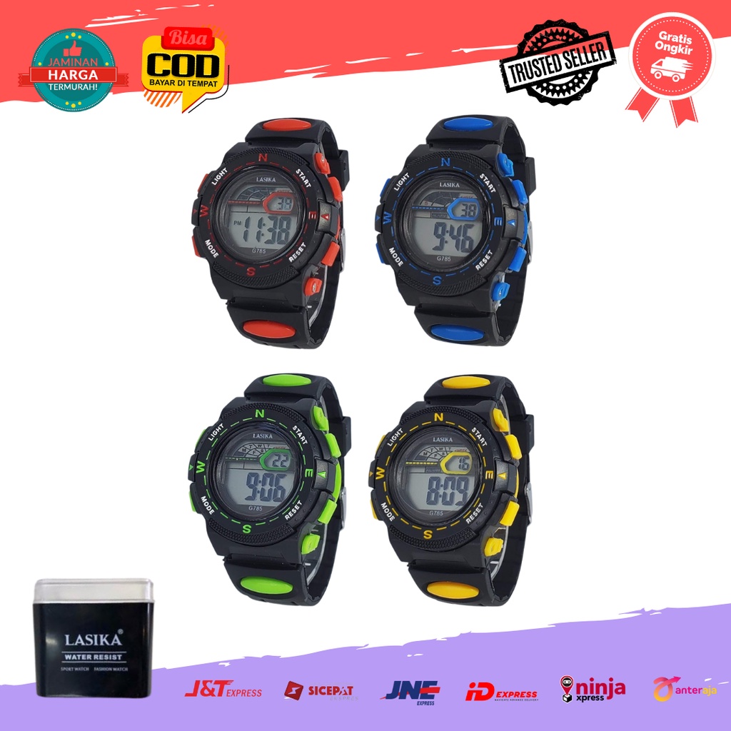 [COD] Jam Tangan Sport Digital Anak Remaja Lasika 7130  Kecil Water Resist Anti Air