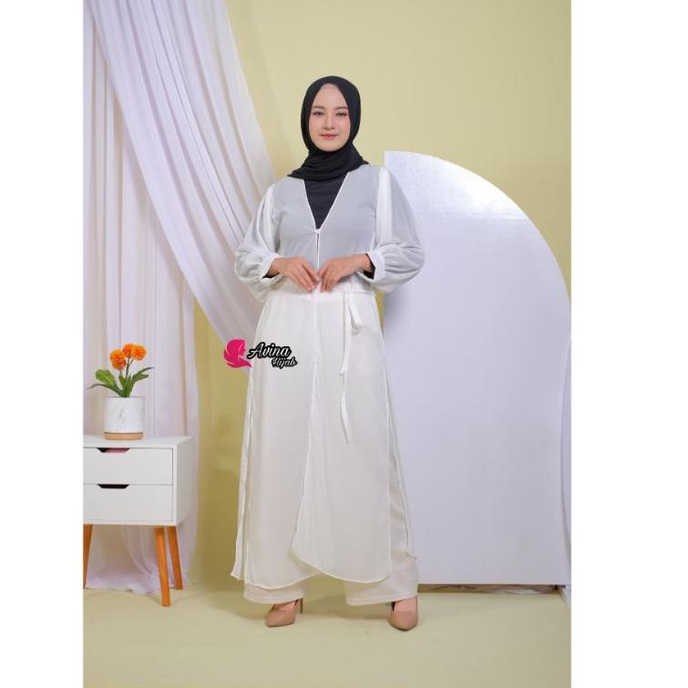 Stok Terbaru Long Cardy Laura / Long Outer/ Cardigan Bahan Ceruty Baby doll