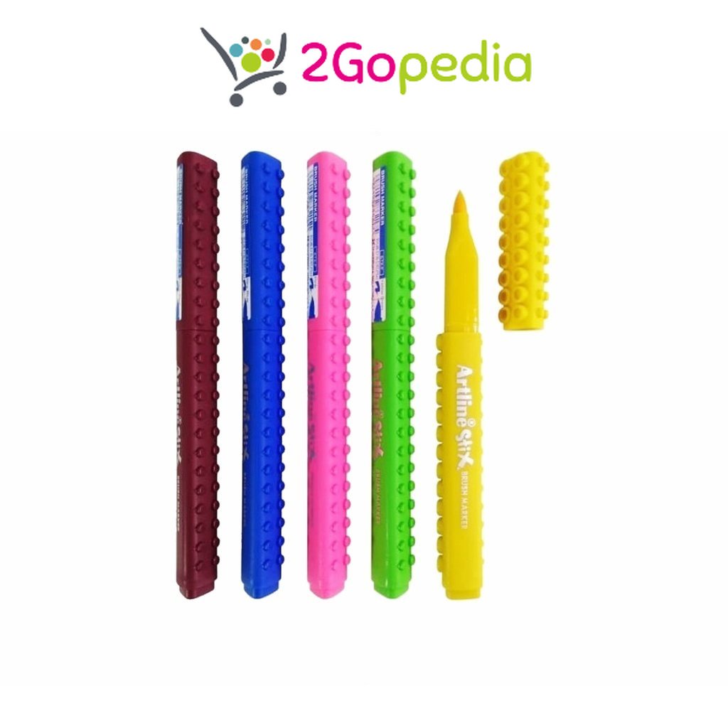 

Spidol Stix Brush Marker ETX-F Brush Pen Warna Artline Grosir Murah Atk