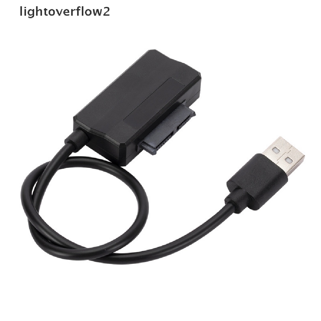 (lightoverflow2) Kabel Adapter Converter CD / DVD Rom Sata Ke USB 2.0 Untuk Komputer PC