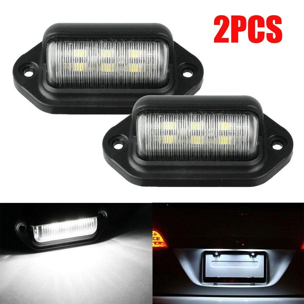 Preva 2PCS Lampu Nomor Lisensi Truck Universal 6lampu Mobil LED