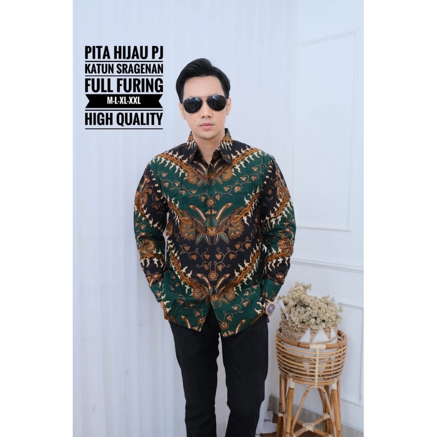 PITA HIJAU RAFANDA BATIKSOLOAMANAH KEMEJA BAJU BATIK PRIA SOLO LENGAN PANJANG PENDEK LAPIS FURING ATASAN BATIK PREMIUM MODERN KATUN HALUS MERAK SOGAN WULU SEKTI MERAK MERAH ABSTRAK CABE MERAH PUSAKA BIRU GELEMBUNG SEKTI BANGAU KUNING MOZAIS MERAK PINK