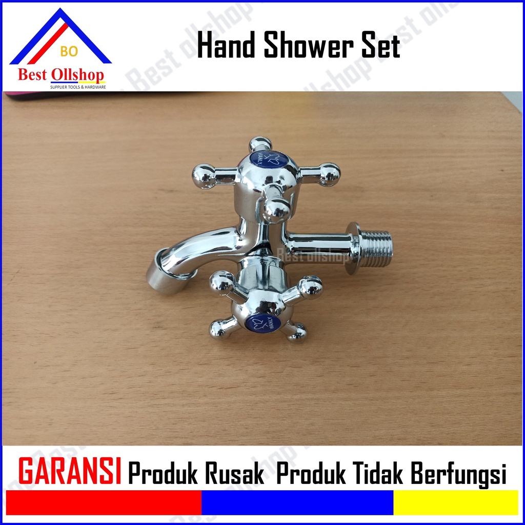 Paket Kran Keran Cabang Hand Shower Mandi Sprai Bidet Shower Kamar Mandi 1 Set