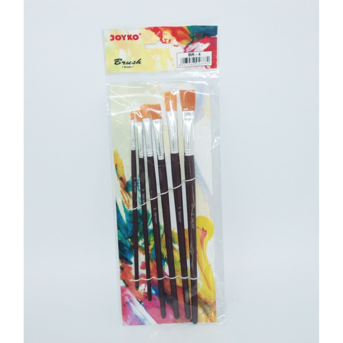 

Cantik Kuas Cat Air Flat Joyko Br-4 Set Isi 6 (2,4,6,8,10,12) Terbatas