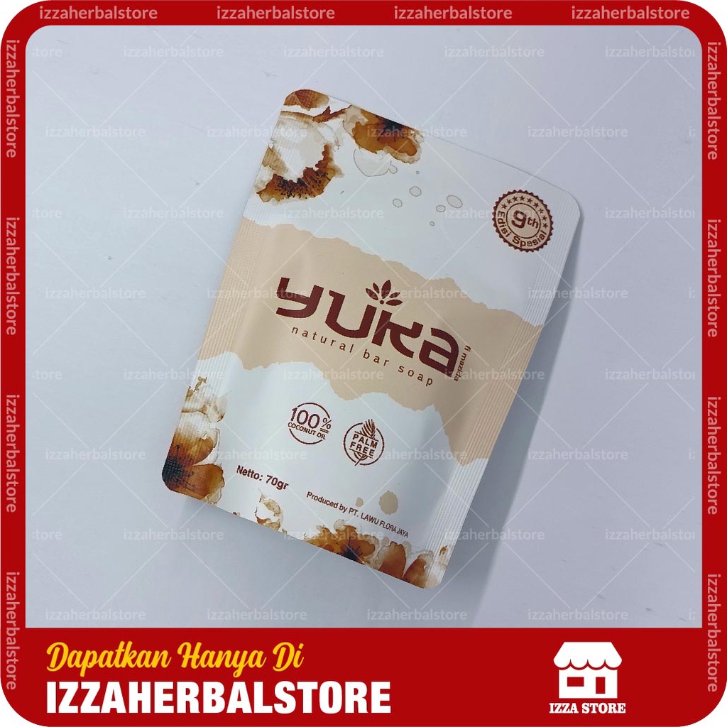 Sabun Pemutih Wajah Badan Pria Wanita YUKA Natural Bar Soap Varian BERAS Dan SUSU Habbats Bidara ORIGINAL ASLI BPOM