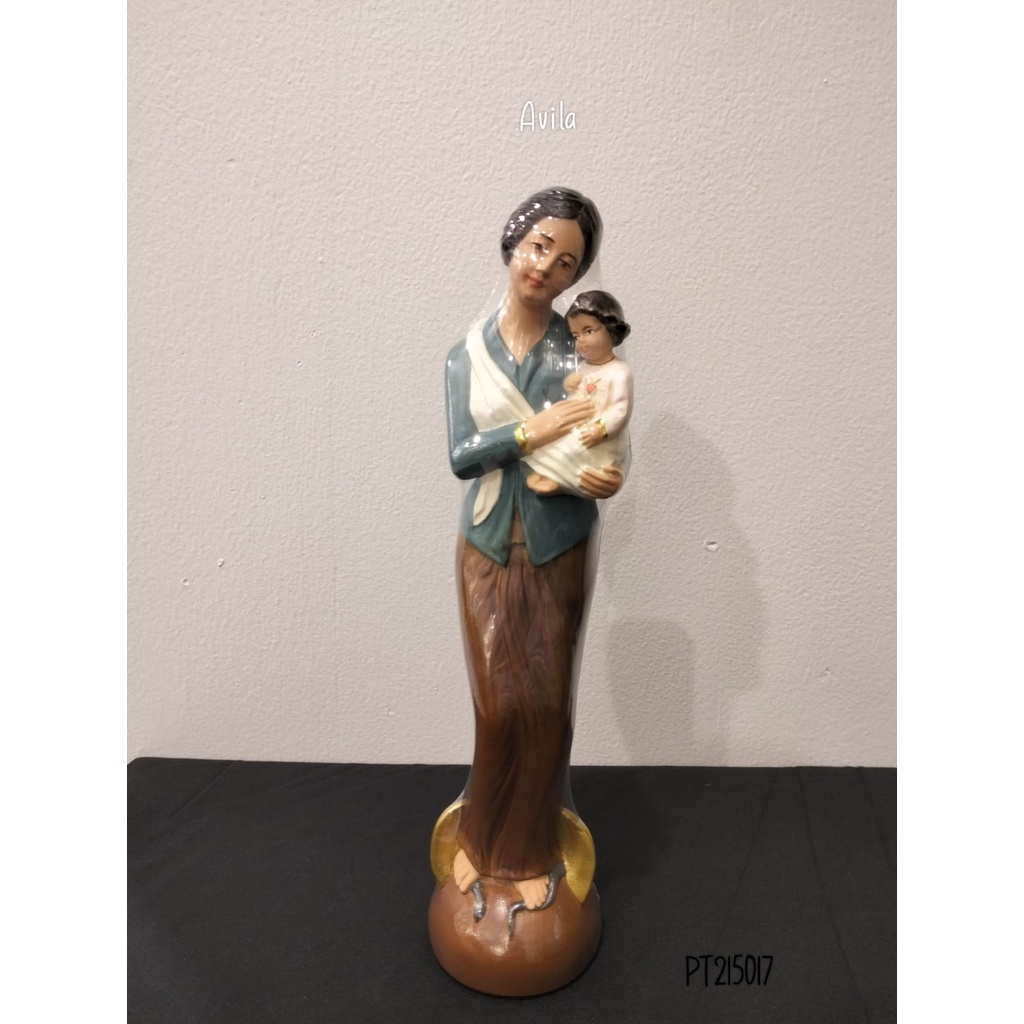 Patung Bunda   Maria Jawa 24cm Resin Katolik Indonesia