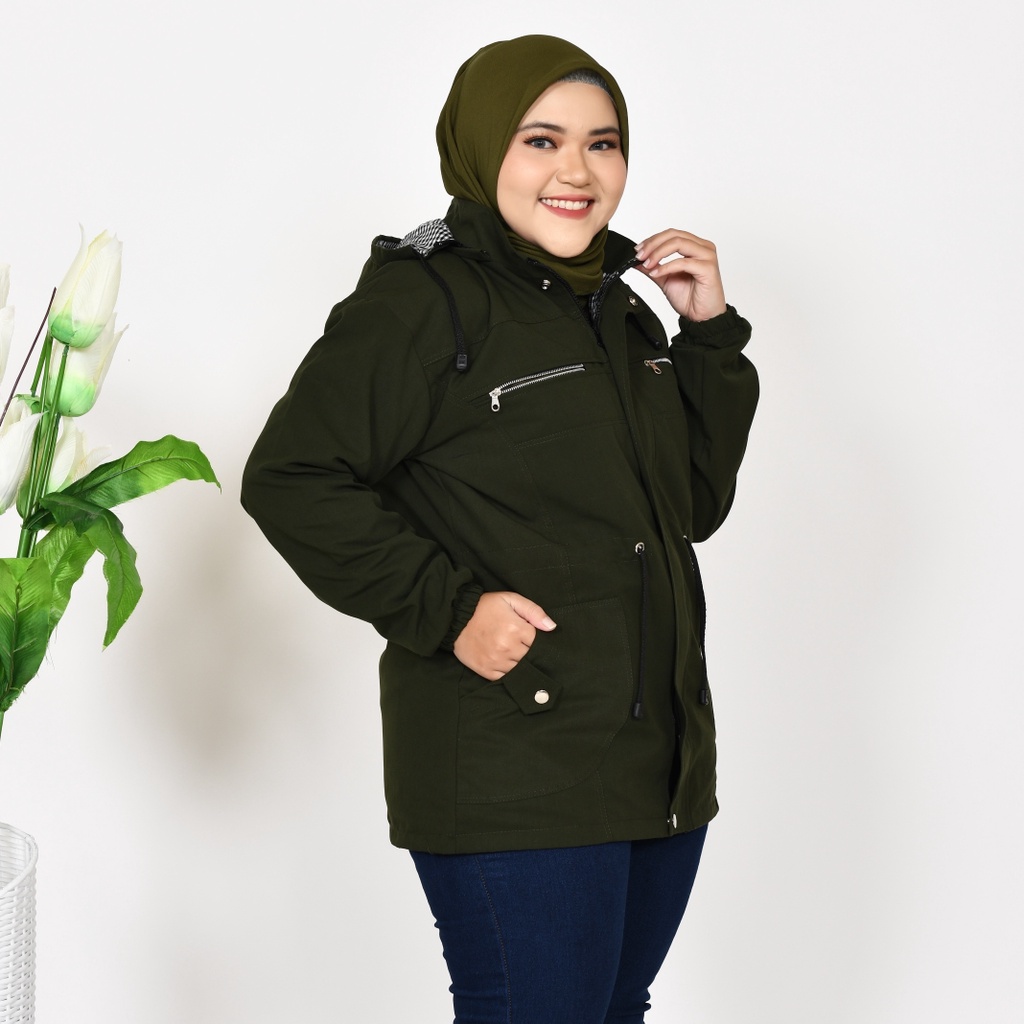 Jaket Parka Wanita Jumbo Muslimah Premium