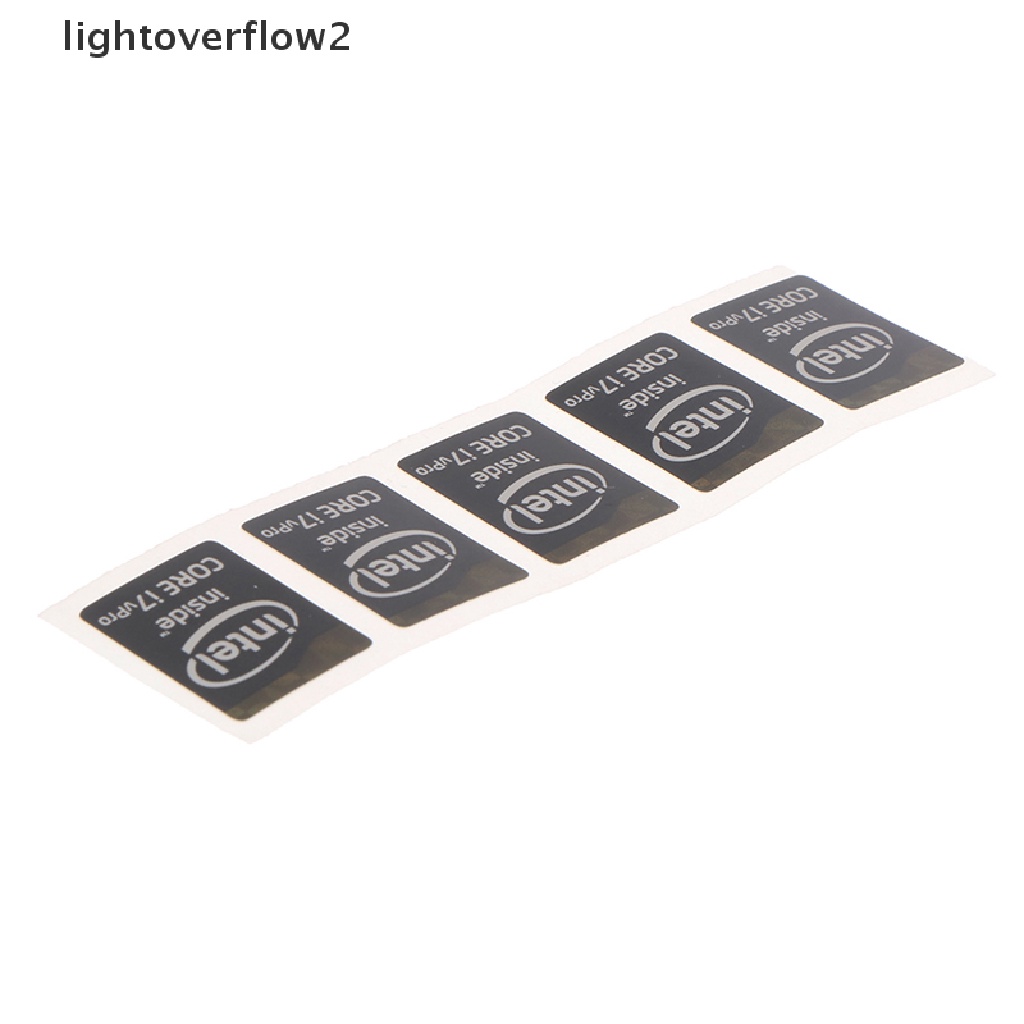 (lightoverflow2) 5pcs Stiker Label DIY Kualitas Tinggi Untuk Core i7 Core Laptop / Desktop / CPU