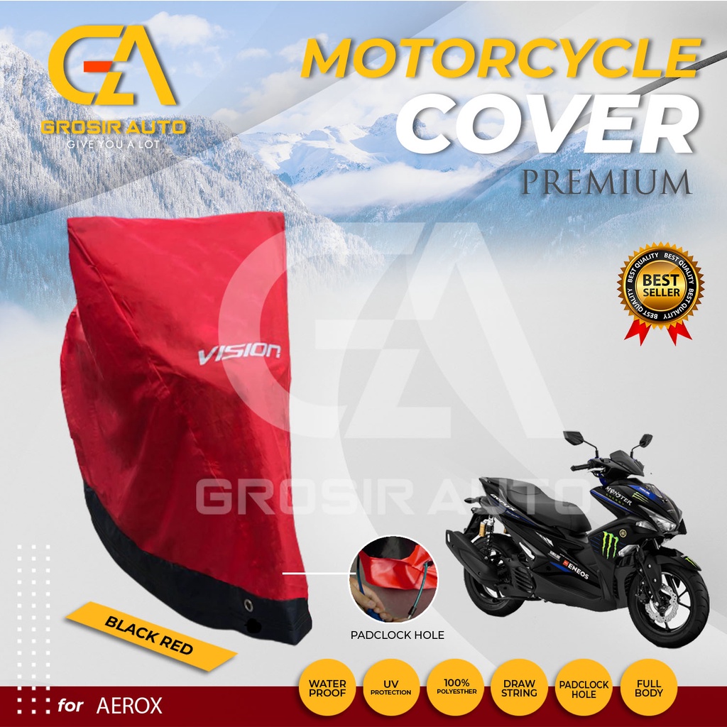 SARUNG PENUTUP BODY COVER / SELIMUT MOTOR AEROX VISION PREMIUM WATERPROOF