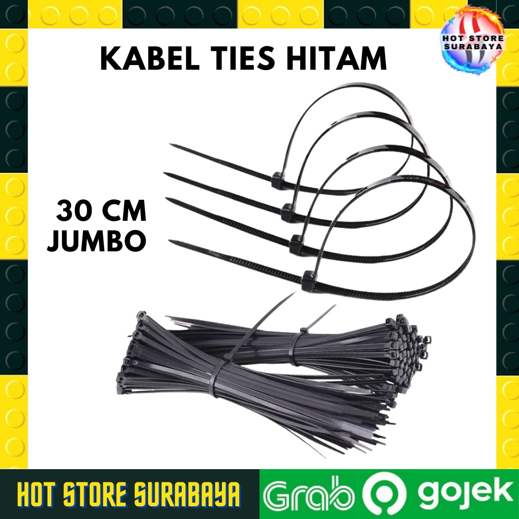 Kabel Ties  Kabel Tis Cable Ties Hitam 4.8 x 30 cm