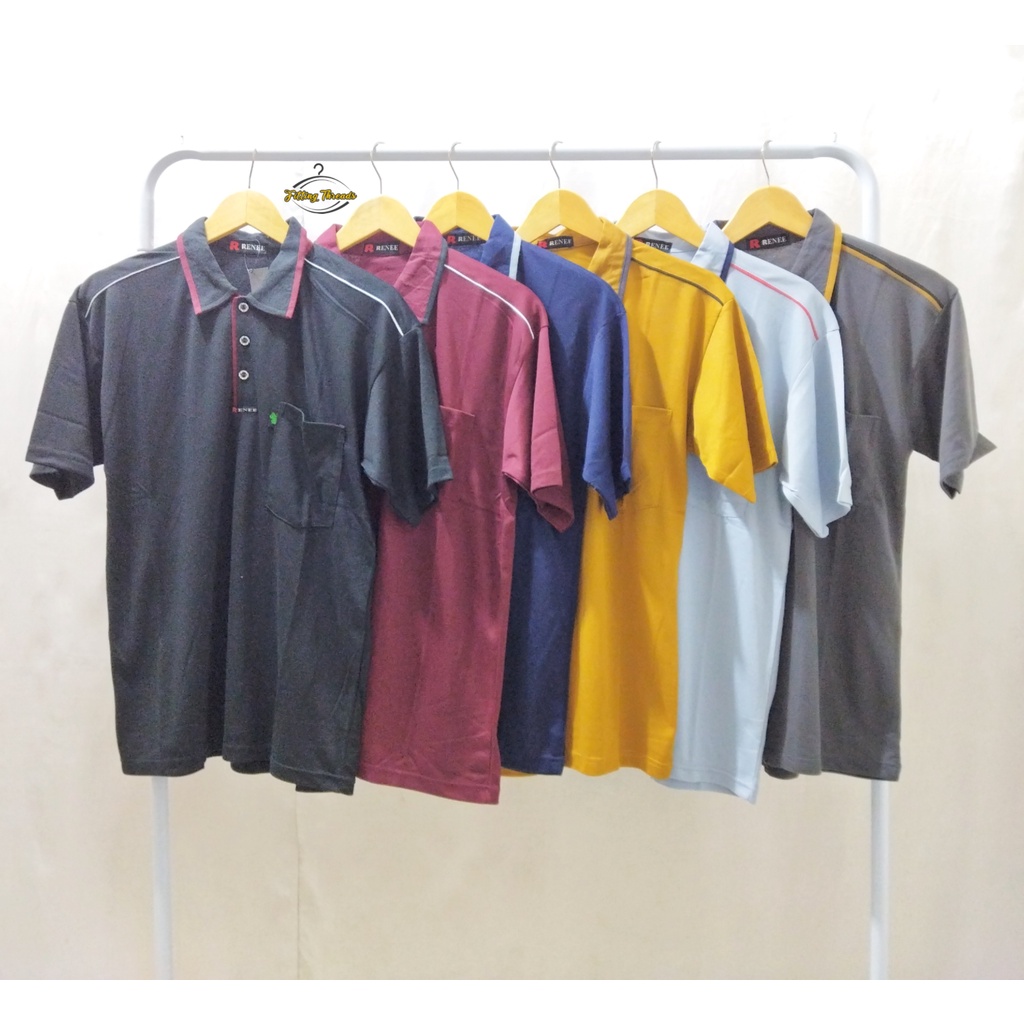 Kaos Kerah Pria Dewasa / Polo Shirt Lengan Pendek / Kaos Polo Polos Pendek Katun