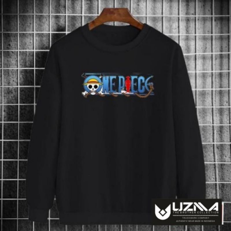 SWEATER ANIME CREWNECK ONE PIECE GAMBAR SABLON SWEATER CEWEK COWOK CREWNECK DISTRO