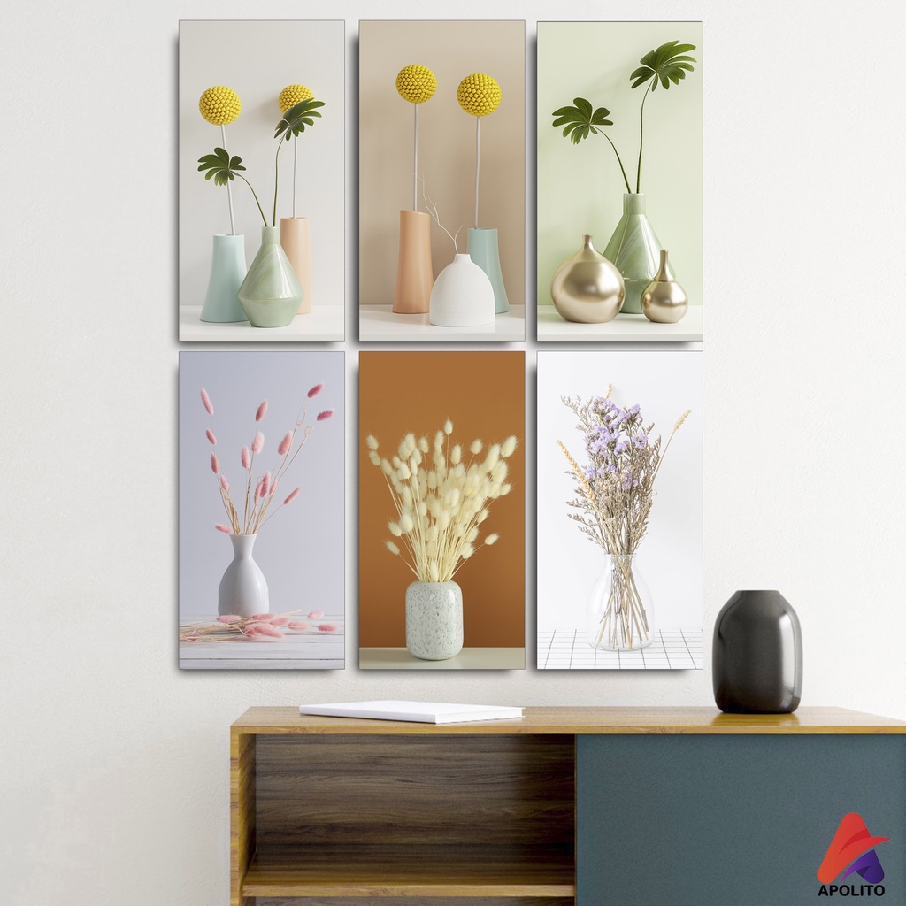 HIASAN DINDING BUNGA AESTHETIC CONCEPT (10X20 CM) PAJANGAN WALL DECOR DEKORASI DINDING KAYU MINIMALIS BUNGA ESTETIK