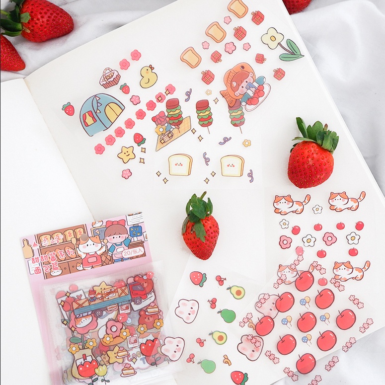 

Sweet Sauce Series Diary Deco Stickers - Stiker Washi Motif Lucu/Stiker Deco