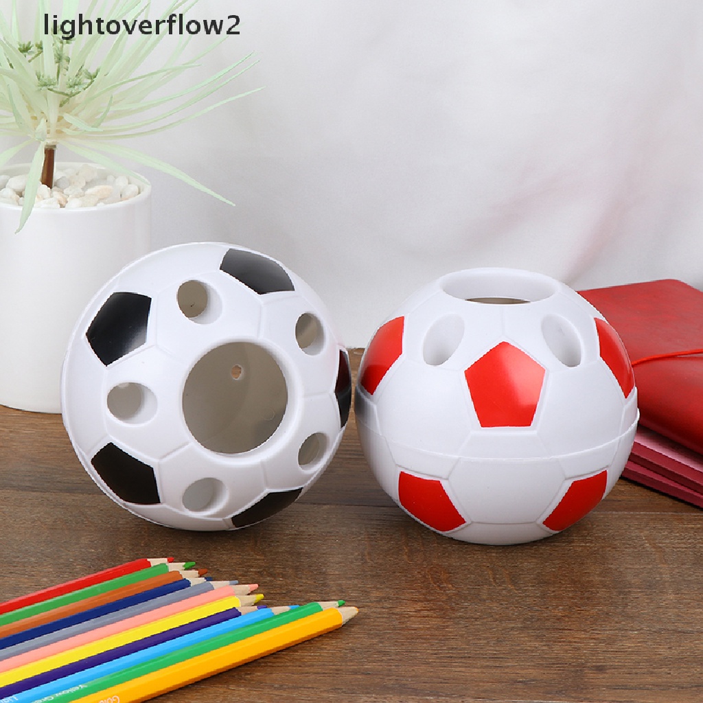 (lightoverflow2) 1pc Rak Holder Sikat Gigi / Pensil / Pulpen Bentuk Bola Sepak Untuk Hadiah (ID)