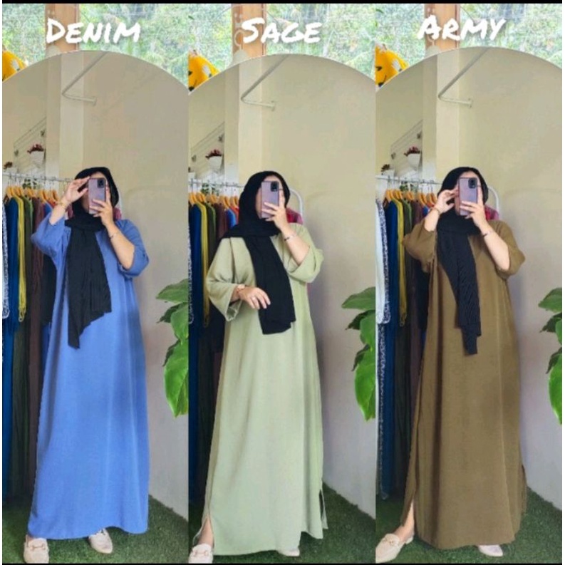 Daily Long Tunik Basic Midi Simple