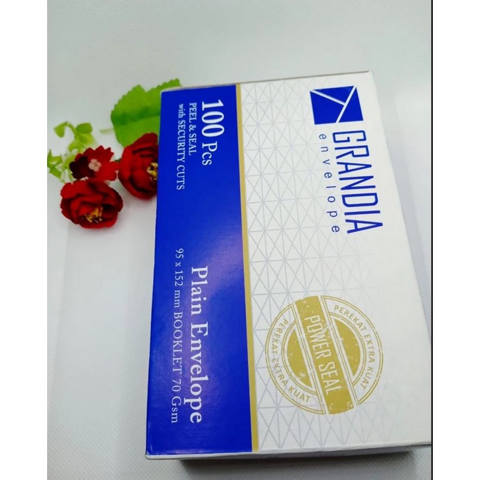 AMPLOP SURAT PUTIH Grandia P-104 POLOS / AMPLOP PUTIH Plain Booklet ENVELOPE GRANDIA 1BOX