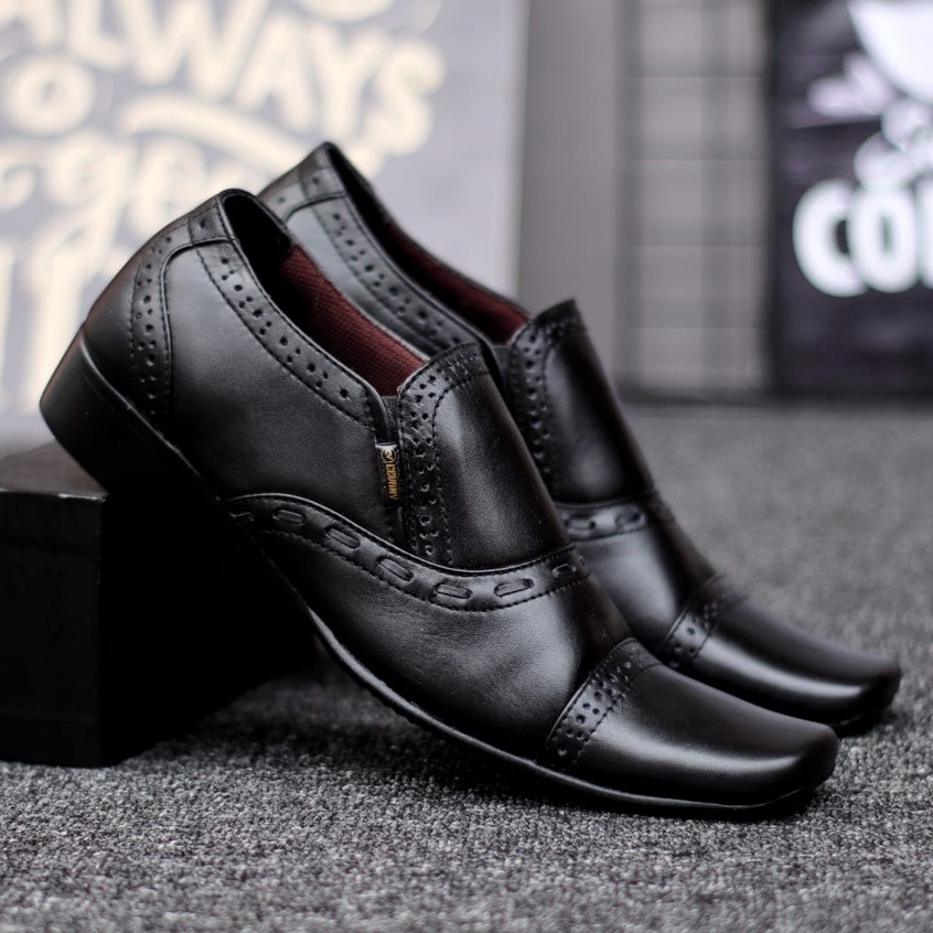 OPEK Sepatu Pantofel Pria Kulit Asli Formal Casual Kerja Kantor