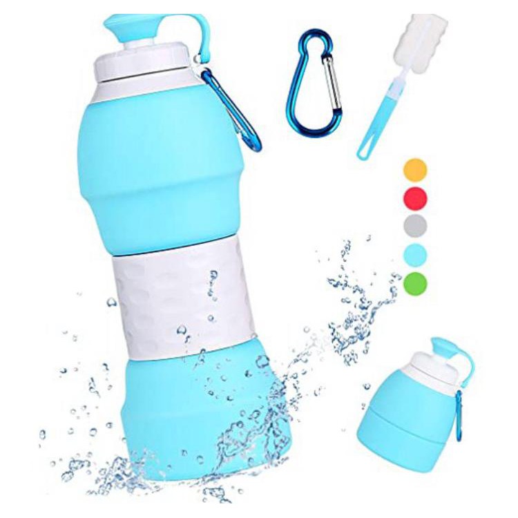 Silicone Water Bottle Foldable 580ml / Botol Air Minum Lipat