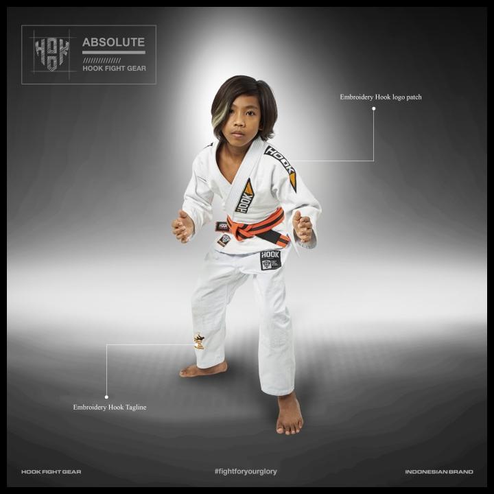 Gi Bjj Anak Hook Fight Gear, Gi Jiujitsu Anak, Bjj Gi Anak