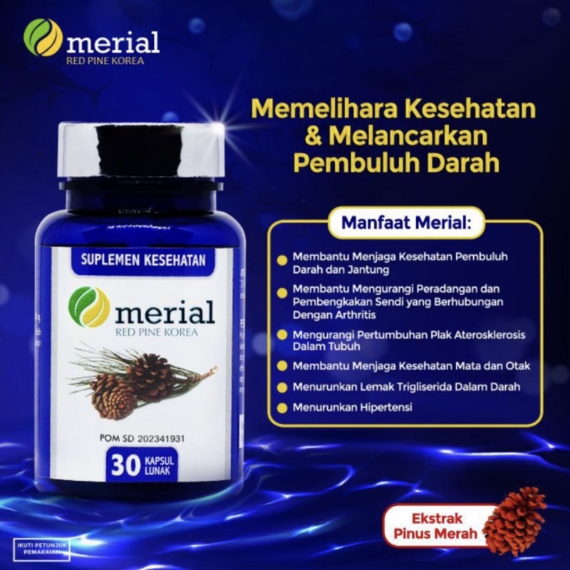 Suplemen Kesehatan MERIAL RED PINE KOREA Memelihara Kesehatan dan Melancarkan Peredaran Darah