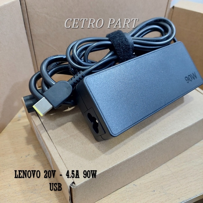 Adaptor Charger Laptop Lenovo (20v - 4.5a) USB BERGARANSI