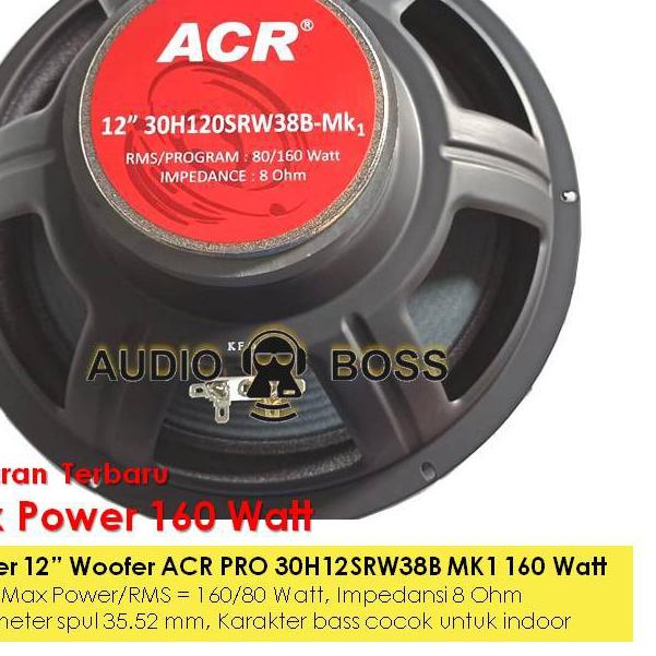 BISA COD ✔️Speaker 12 Inch Woofer ACR PRO 160 Watt - Speaker Woofer Wufer 12 Inch ACR PRO 160W|RA8