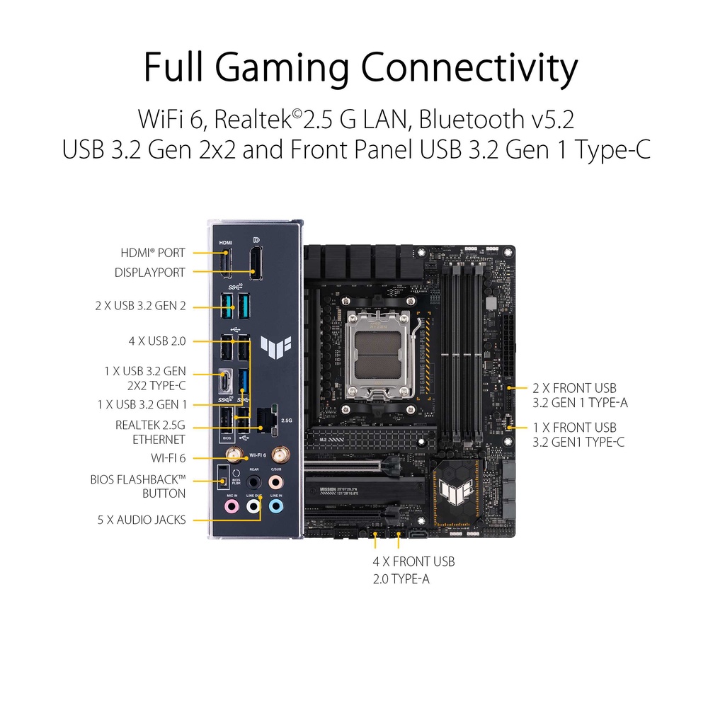 ASUS TUF GAMING B650M-PLUS WIFI DDR5 | Motherboard AMD AM5 B650 MATX