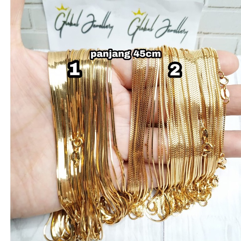 KALUNG PANJANG 45 CM  CASANDRA ITALY PERAK ASLI S925 GLOBAL JEWELLERY CK038