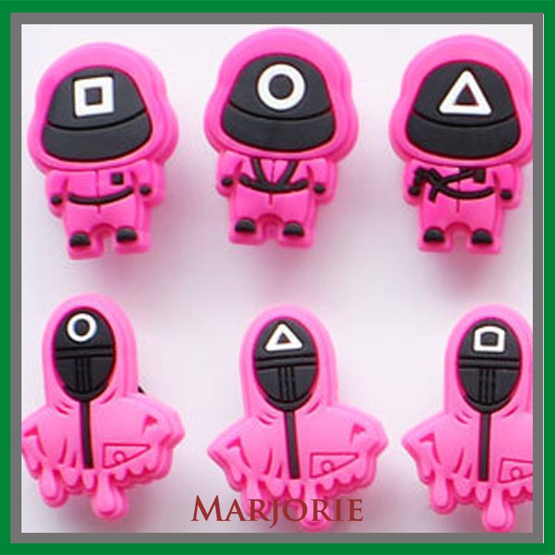 1pcs PVC shoe charms Sepatu Desain jibbitz Kartun Karet lembut Crocs Pin Jibbitz Dapat Dilepas Untuk shoes buckle charms Permainan Cumi-cumi decorate accessories-MJD