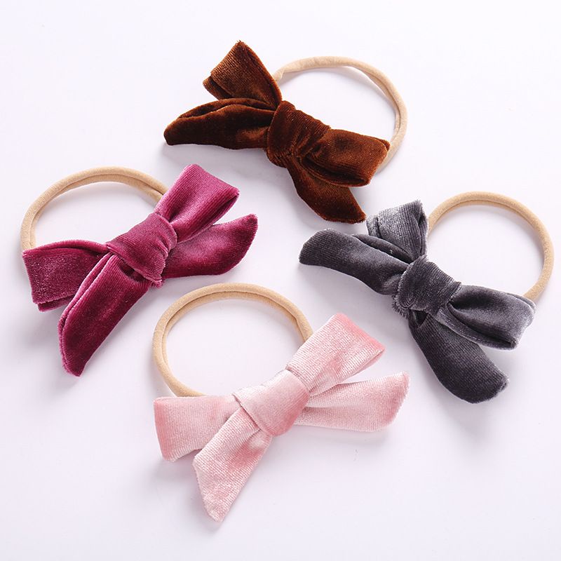 (Pimenova) Headband nylon new born , velvet head band baby , bandana bayi new born