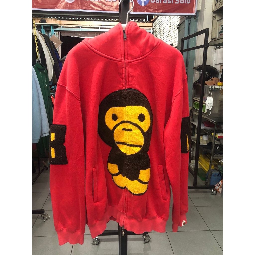 Hoodie Merah Baby Milo Karakter Parka Second used
